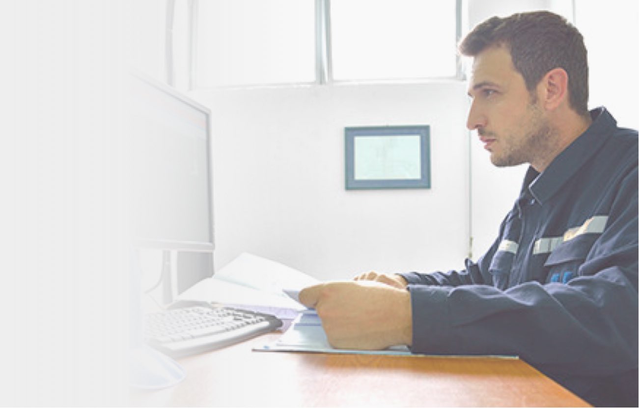 Esper Electric image of man working at computer