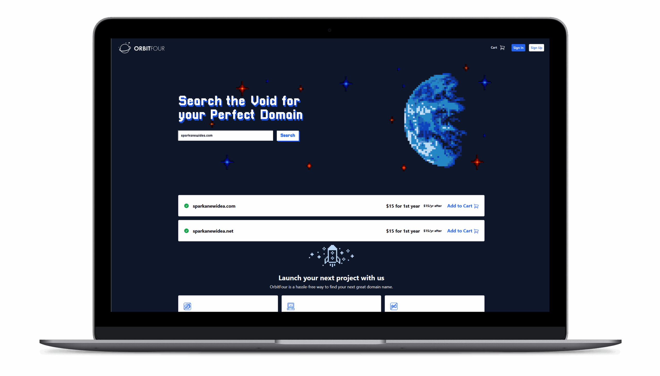 OrbfitFour Domain Registrar Website by SPARK scaled